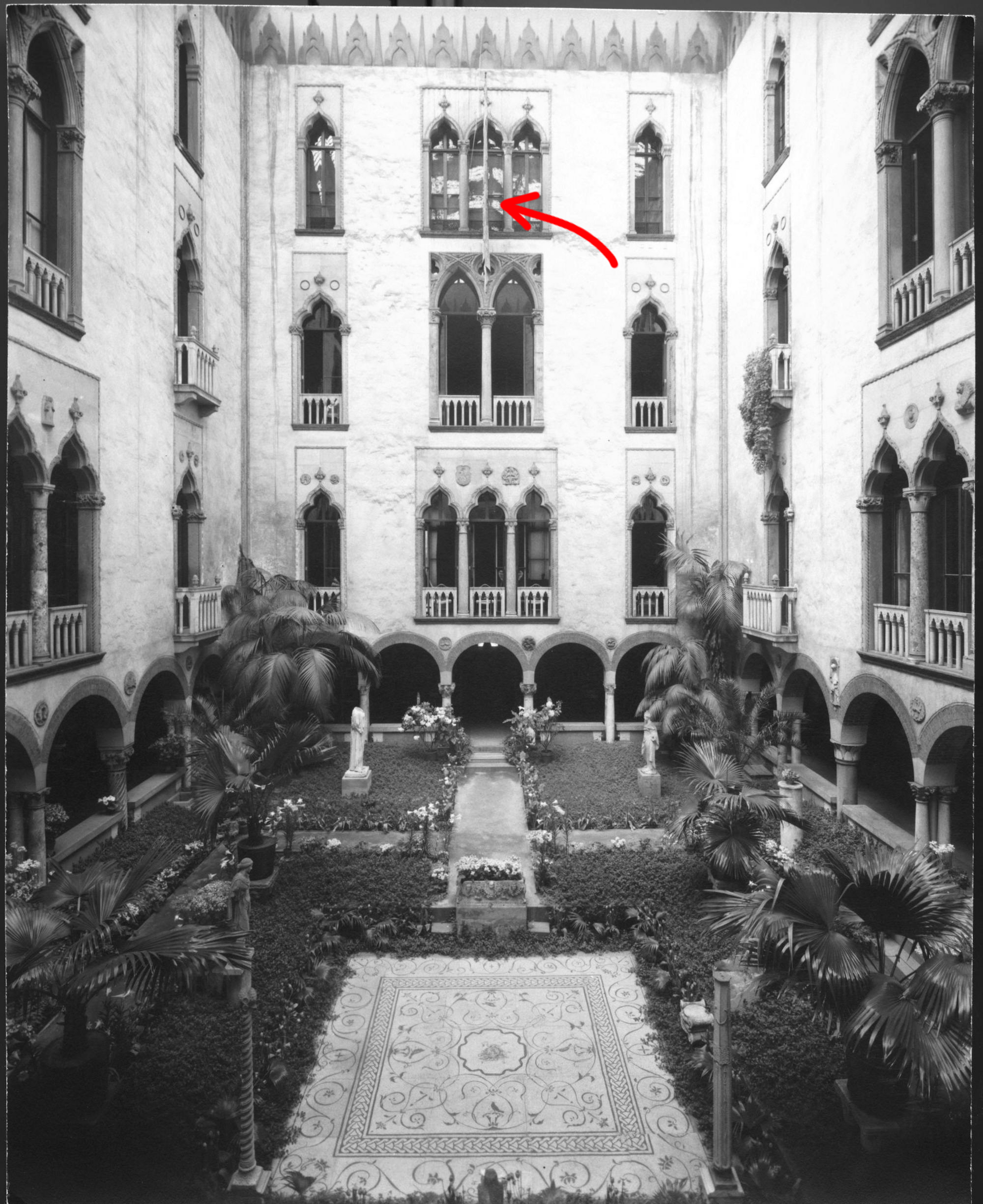 A Dragon Banner in the Courtyard